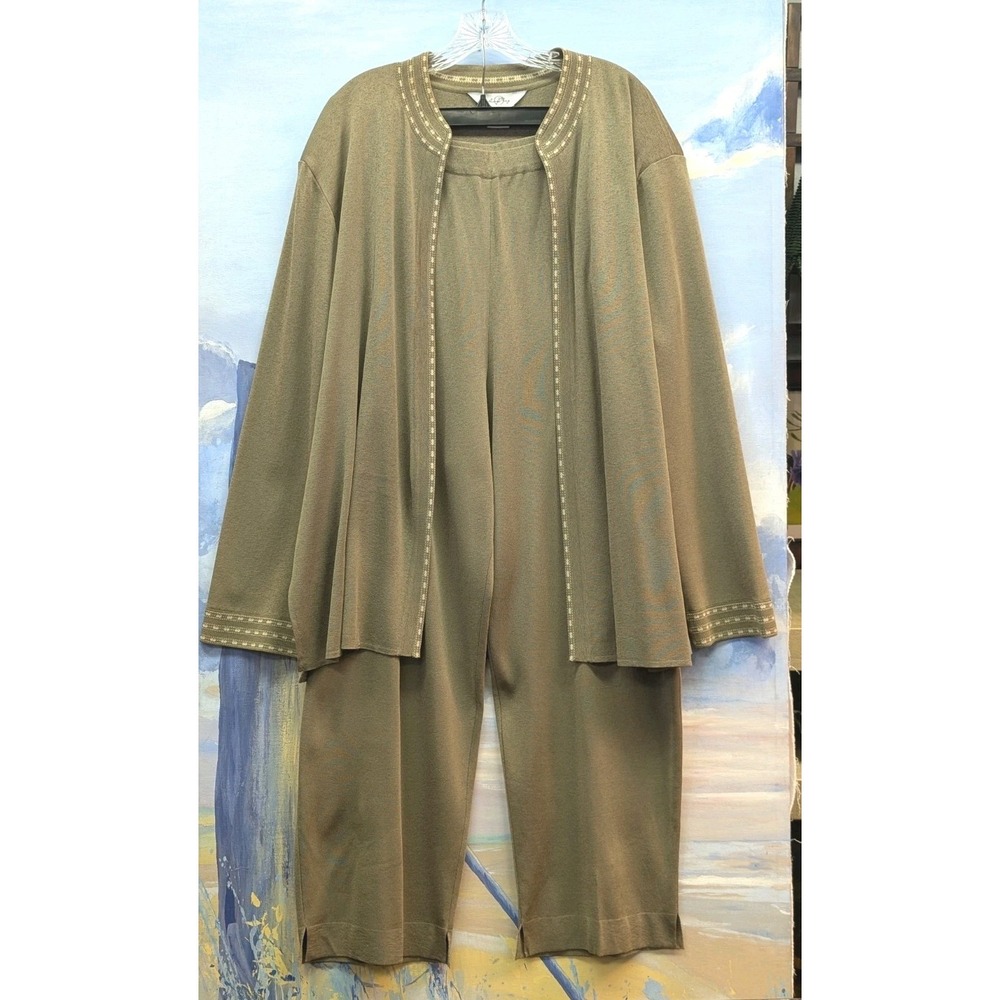 Ming Wang 2XL 2 Pc Pantsuit/Cardigan & Pants